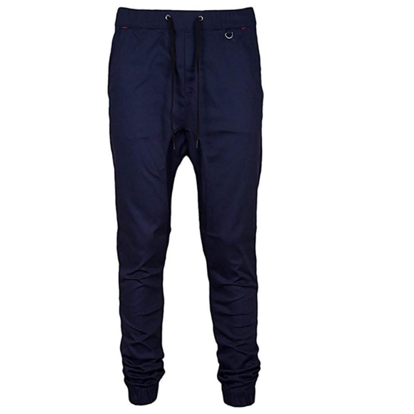 New KDNK Stretch Twill Jogger Drop Crotch Cobalt Blue Pants Size XXL - Picture 4 of 6